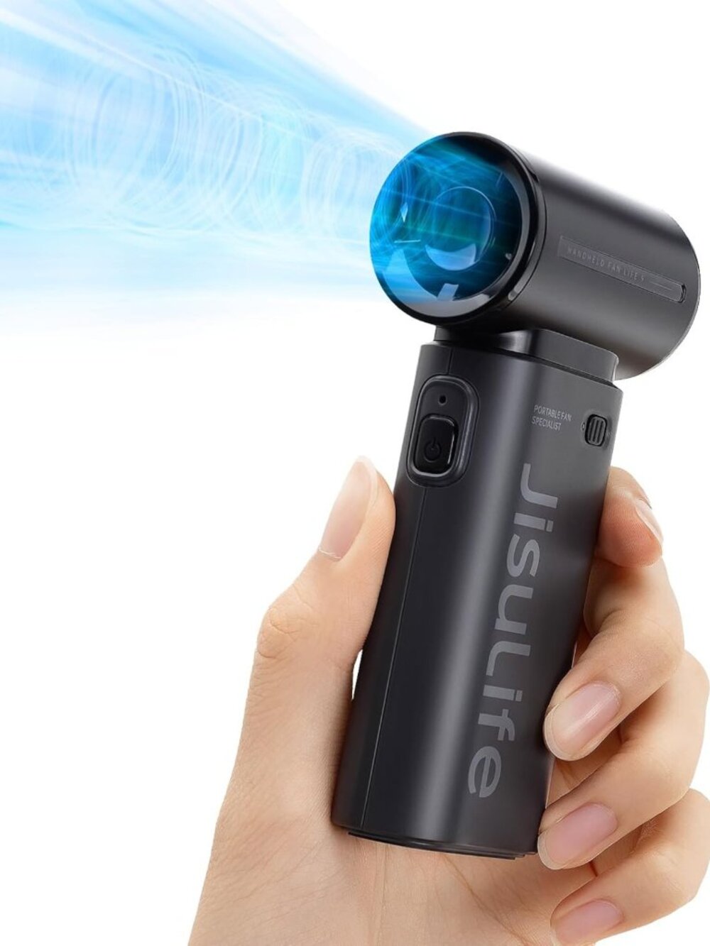 Portable Handheld Fan with Turbo Airflow, 18H Runtime, 5 Speeds, Mini Design